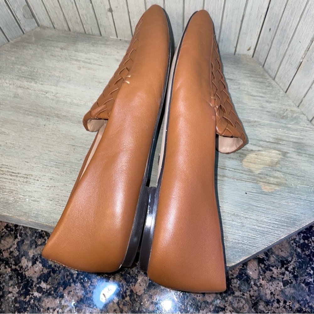 Banana Republic Brown Woven Leather Loafers 7M - Picture 7 of 9